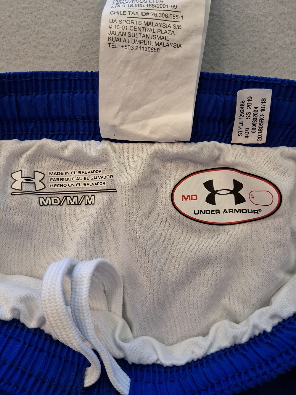 Under Armour Men's Blue Athletic Shorts  Sz M with #40 - Picture 2 of 6